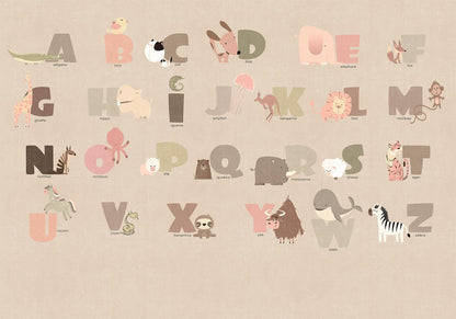 Fototapete - A Beige Alphabet Artgeist