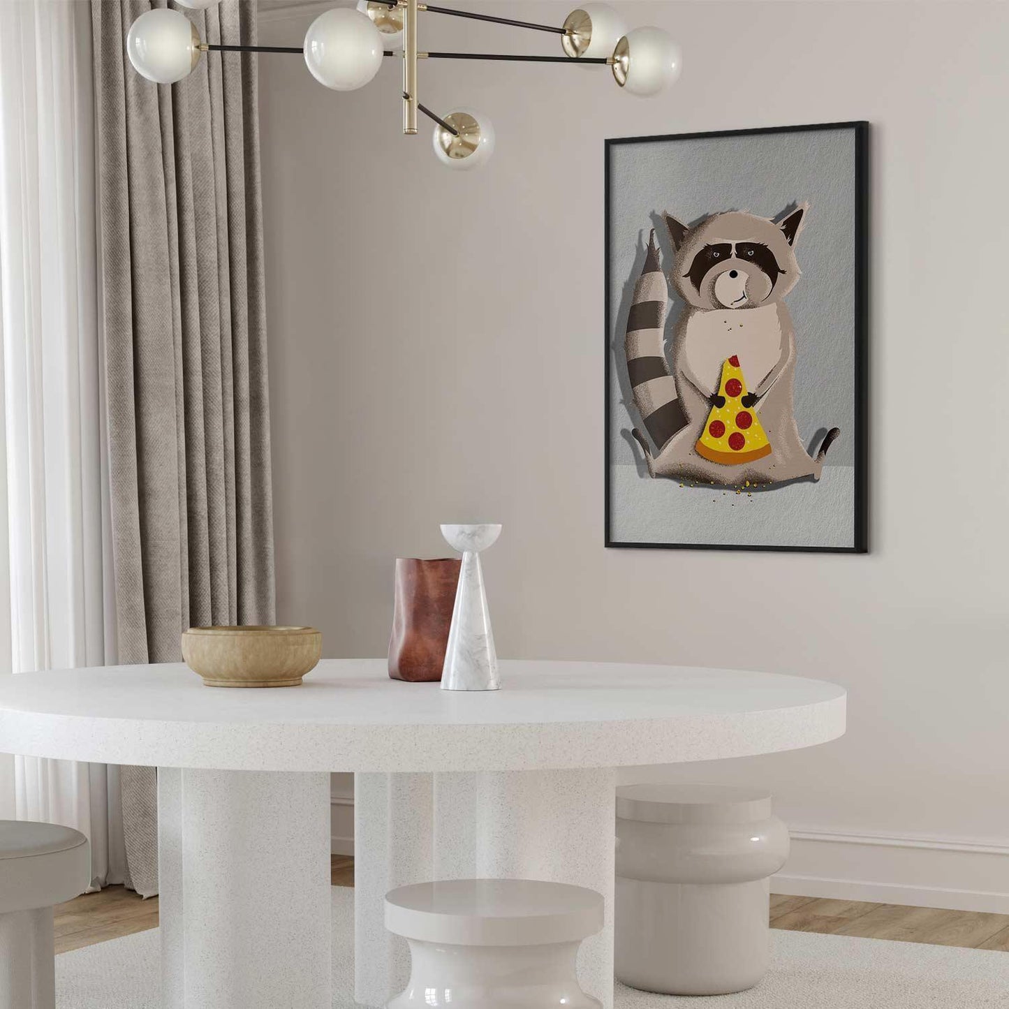 Poster - Raccoon Glutton Artgeist