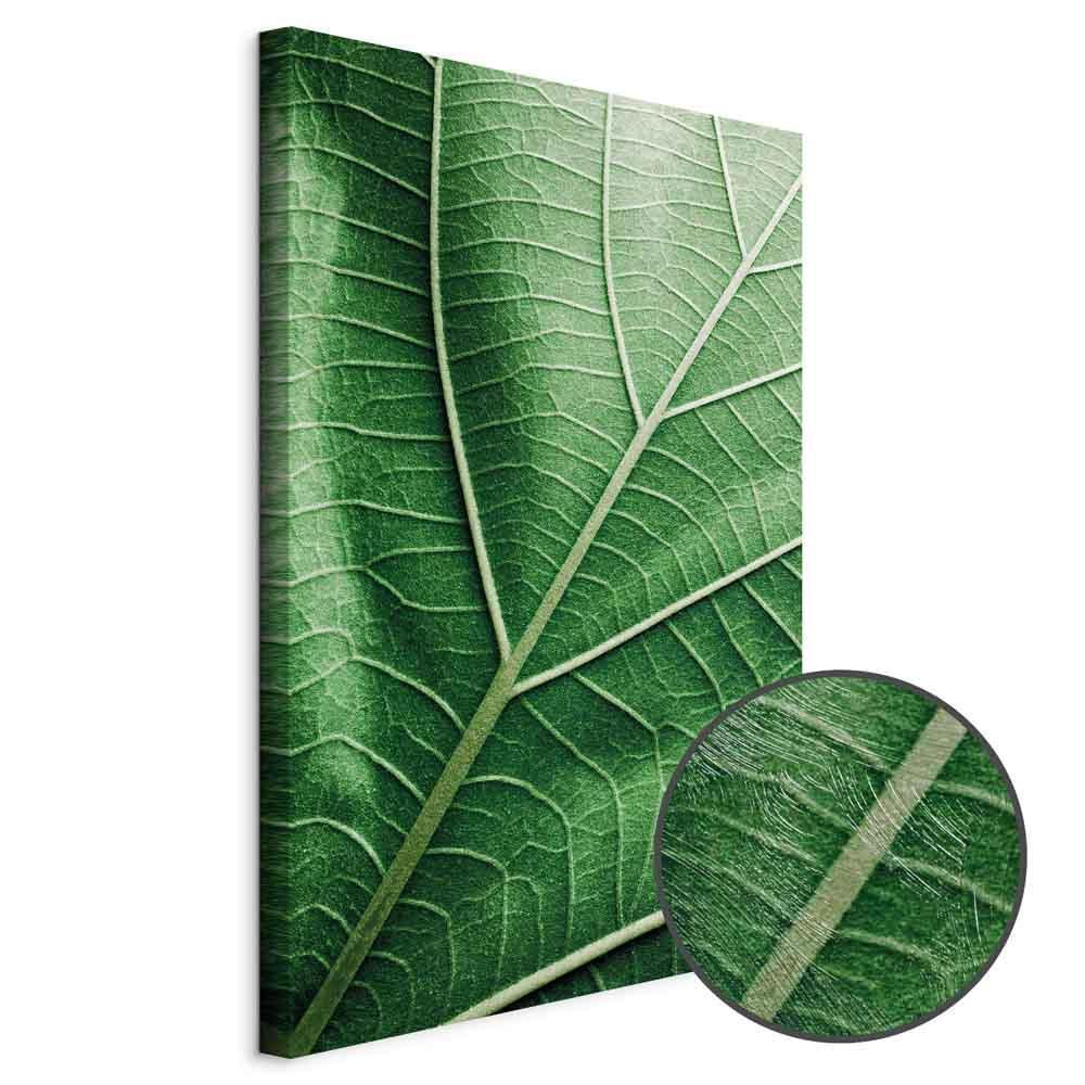 Leinwandbild - Malachite Leaf (1 Part) Vertical