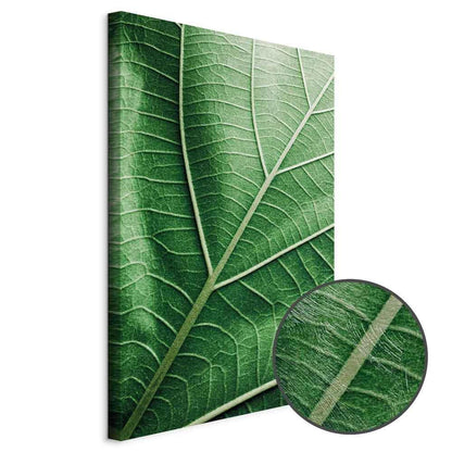 Leinwandbild - Malachite Leaf (1 Part) Vertical