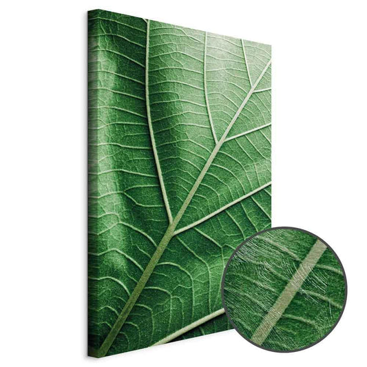 Leinwandbild - Malachite Leaf (1 Part) Vertical