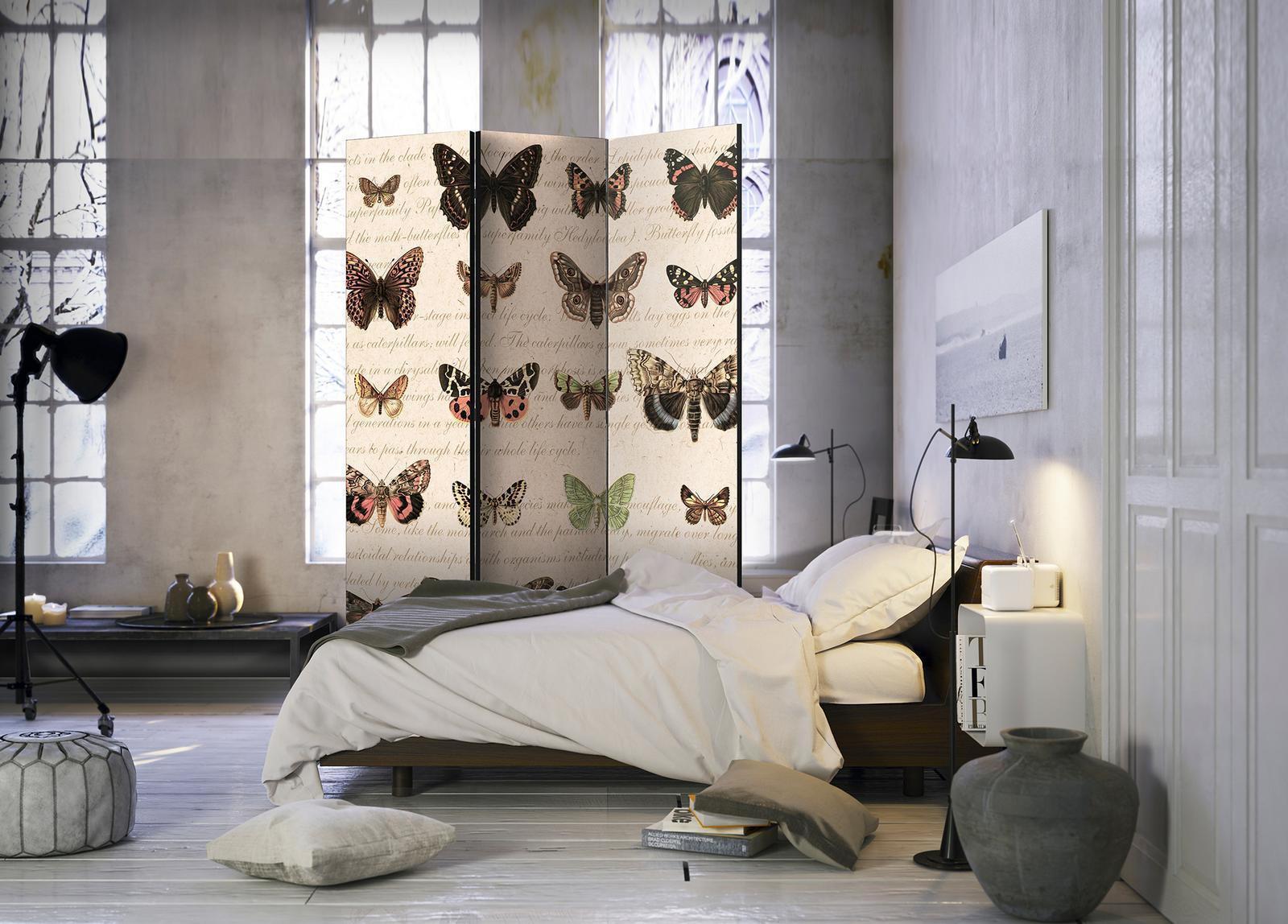 Paravent - Retro Style: Butterflies Artgeist