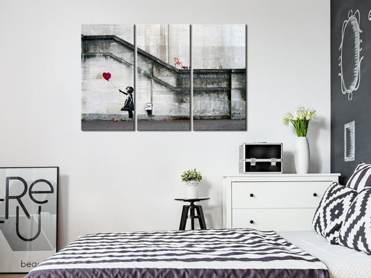 Leinwandbild - Girl With a Balloon by Banksy Artgeist