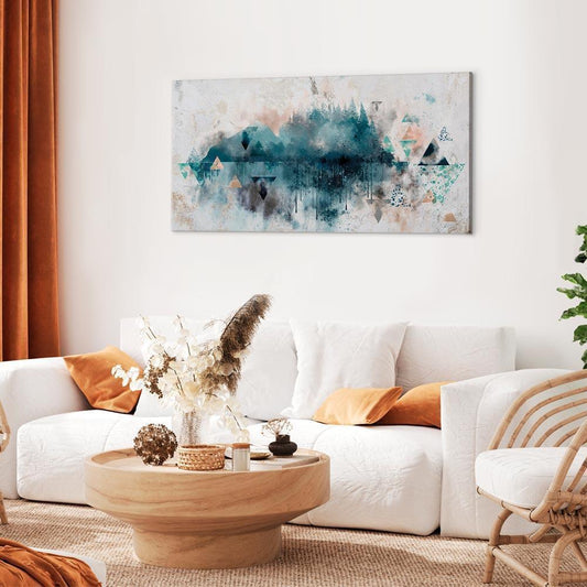 Leinwandbild Geometrische Landschaft – Moderne Wandkunst für stilvolle Räume
