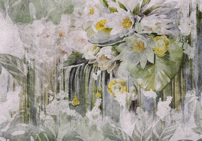 Wanddekoration mit Wildblumen-Design