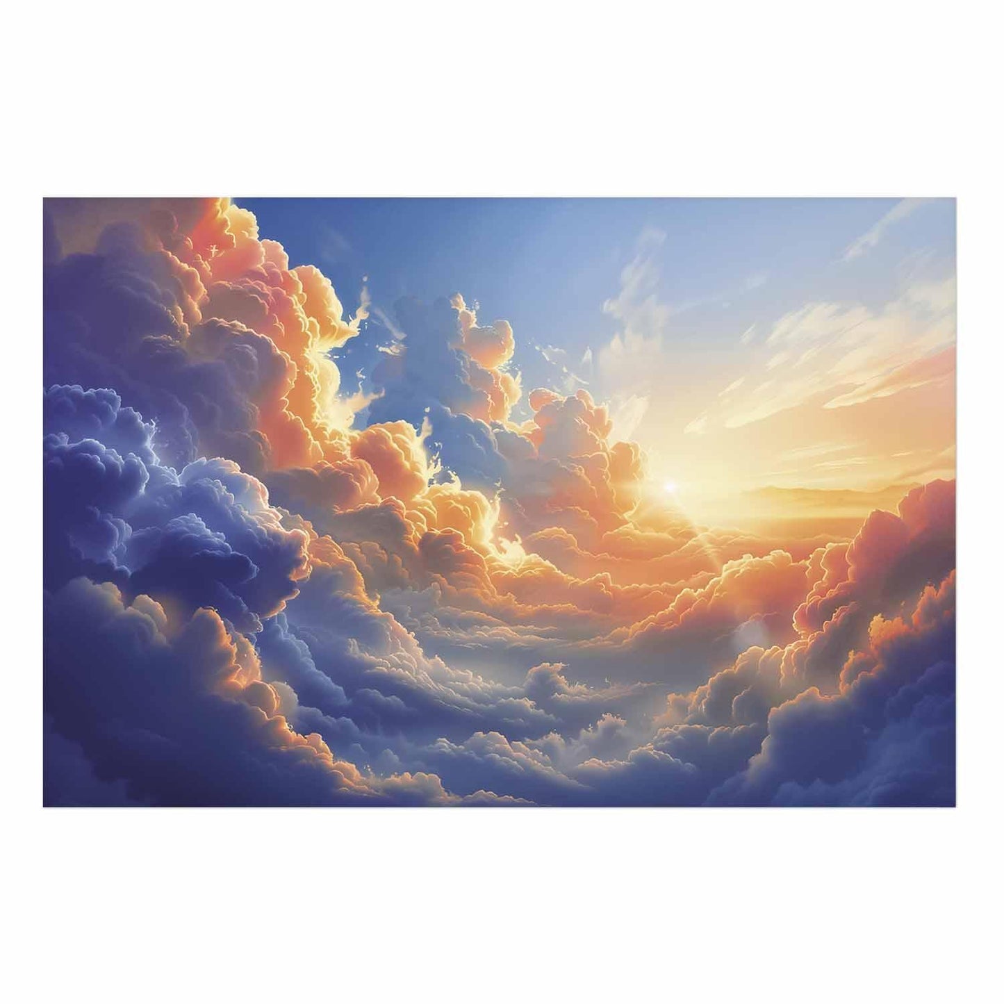 Poster - Sunset Over a Cloudy Sea: A Wonderful Symphony of Colors