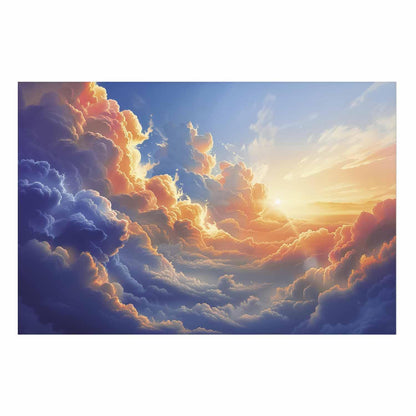 Poster - Sunset Over a Cloudy Sea: A Wonderful Symphony of Colors