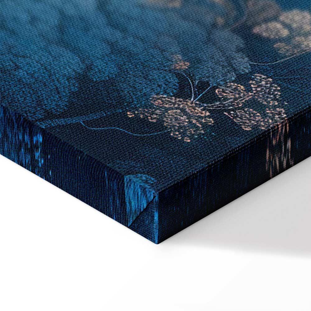 Leinwandbild - Landscape with Trees in Illustrative Style Fairy-Tale Blue Forest