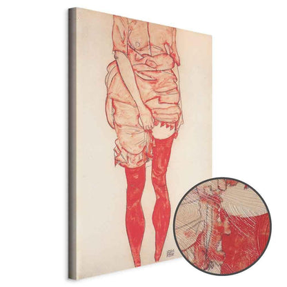 Leinwandbild - Egon Schiele – Standing Woman in Red