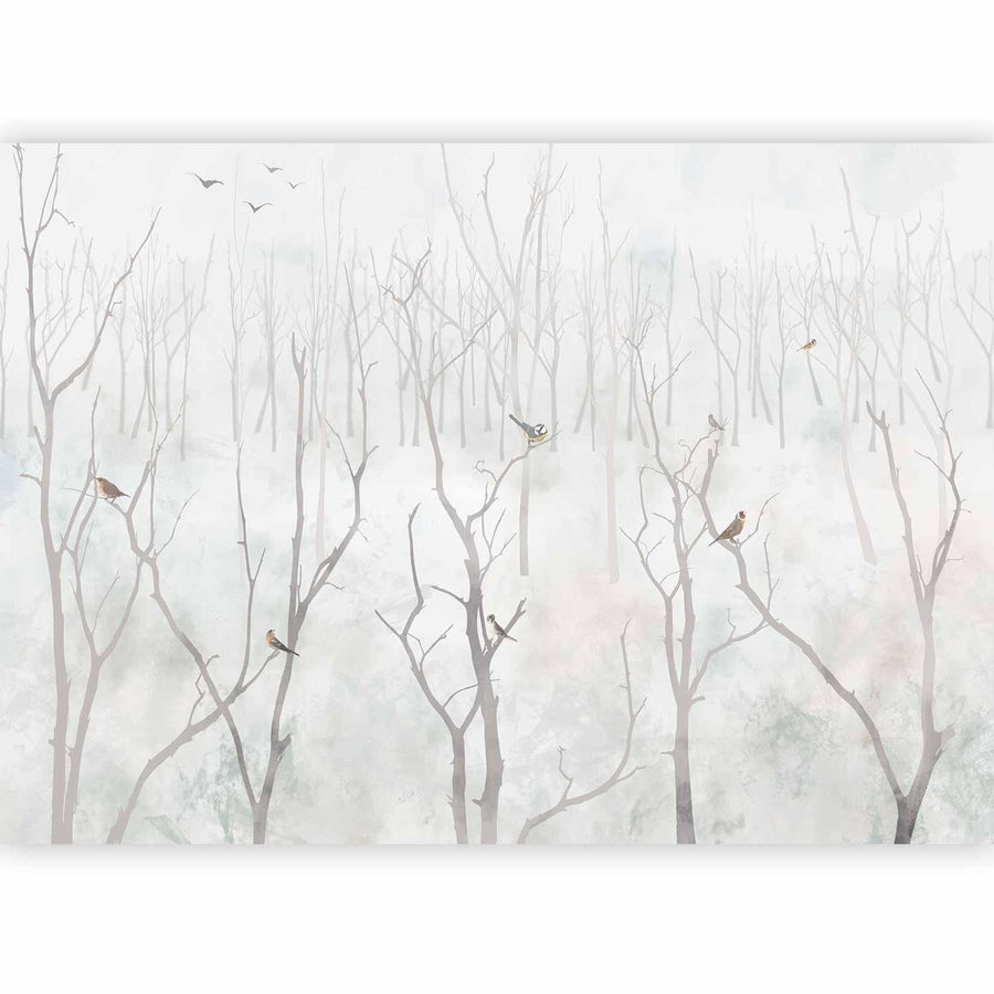 Fototapete Winterwald – Stille Schönheit verschneiter Natur