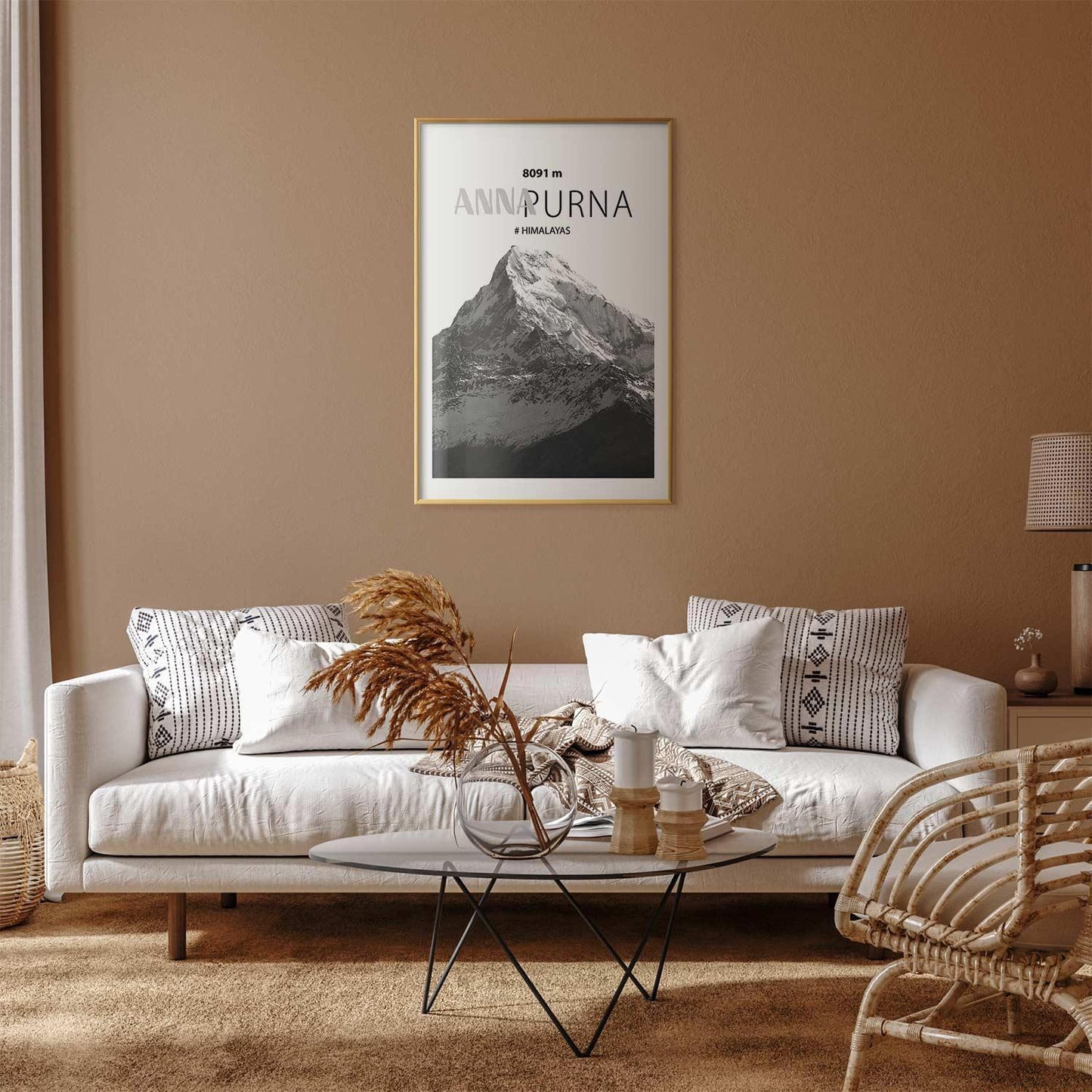 Poster - Majestic mountain peak Annapurna mountain crown mountain landscape