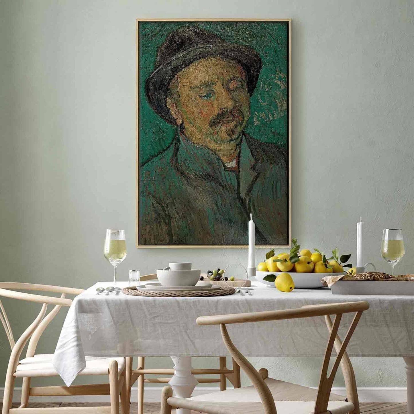 Leinwandbild - Portrait of a oneeyed man (Vincent Van Gogh) Artgeist