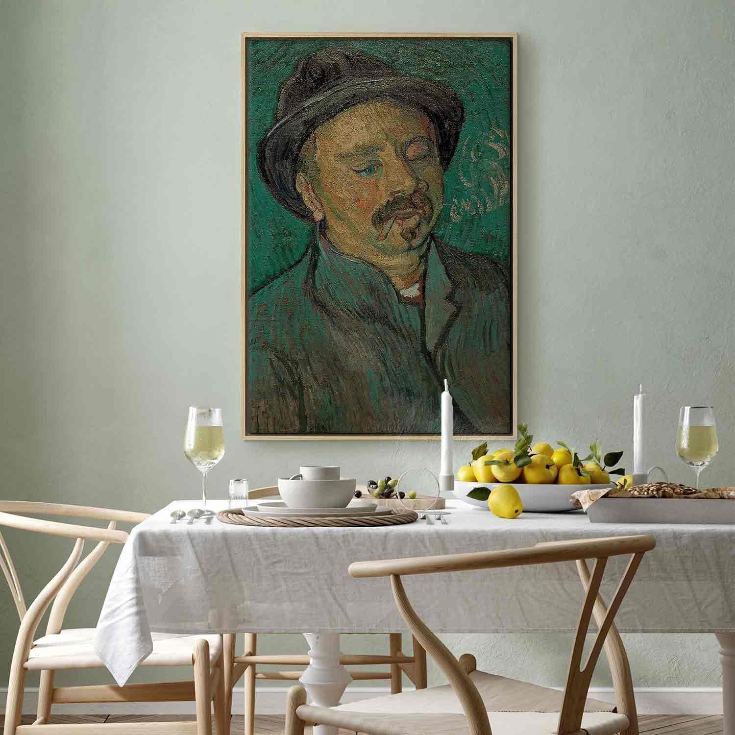 Leinwandbild - Portrait of a oneeyed man (Vincent Van Gogh) Artgeist