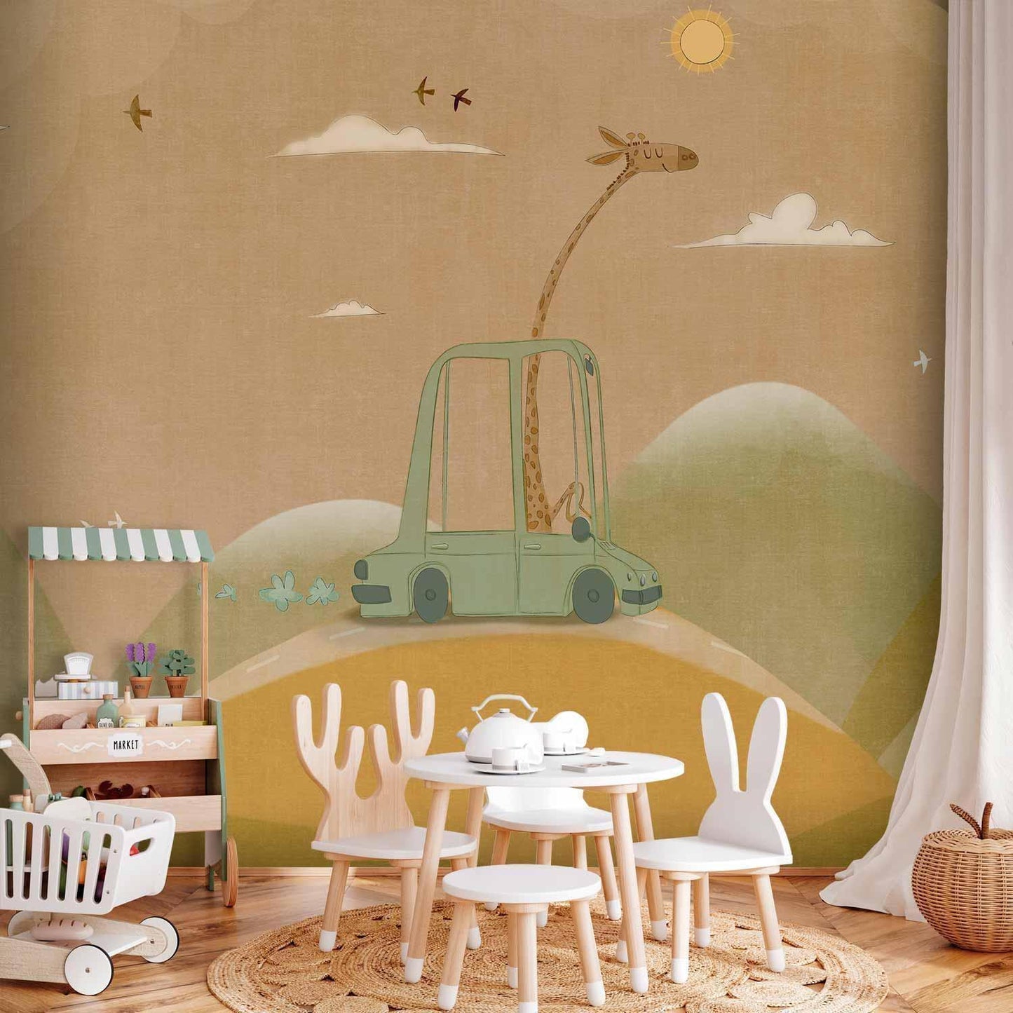 Fototapete - Traveling Giraffe