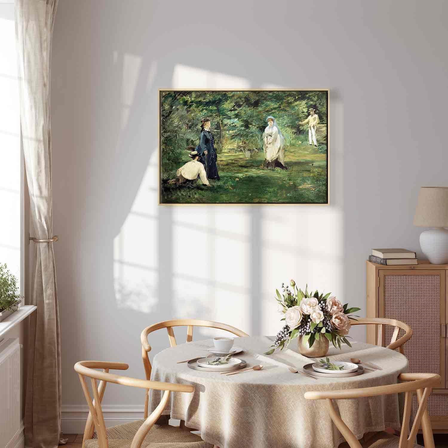 Leinwandbild - La Partie de croquet à Paris (Edouard Manet) Artgeist