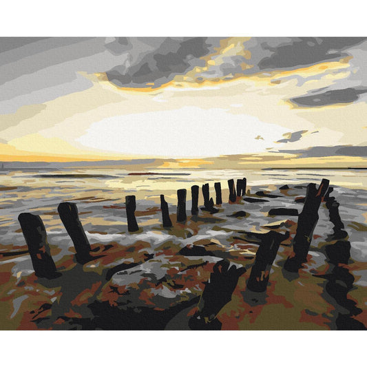 Malen nach Zahlen - Beach (Sunrise)