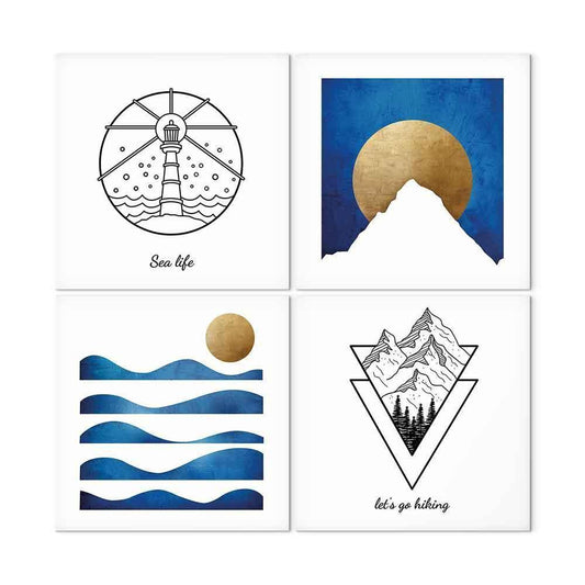 Leinwandbild - Sea or Mountains (4 Parts)