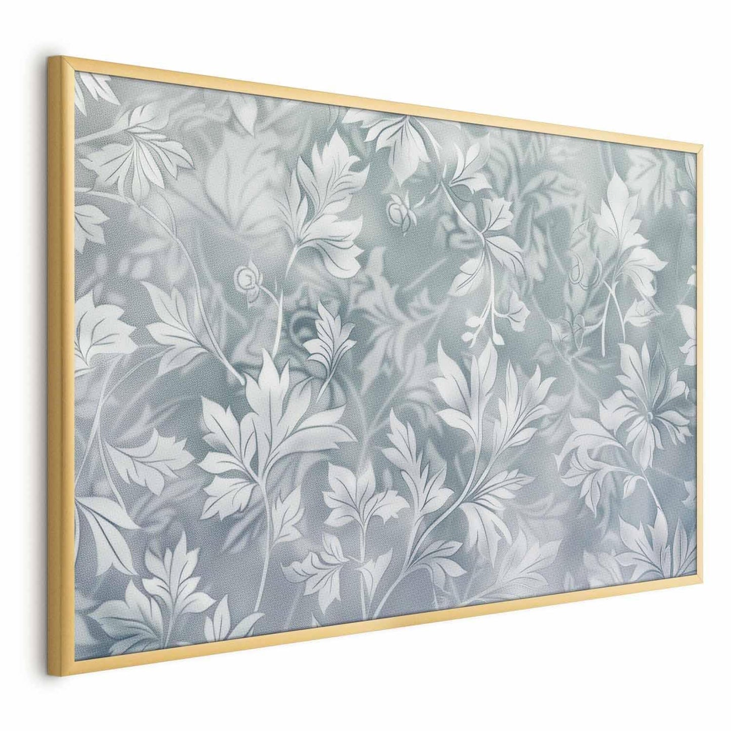 Poster - Worn Floral Patterns in Muted Turquoises
