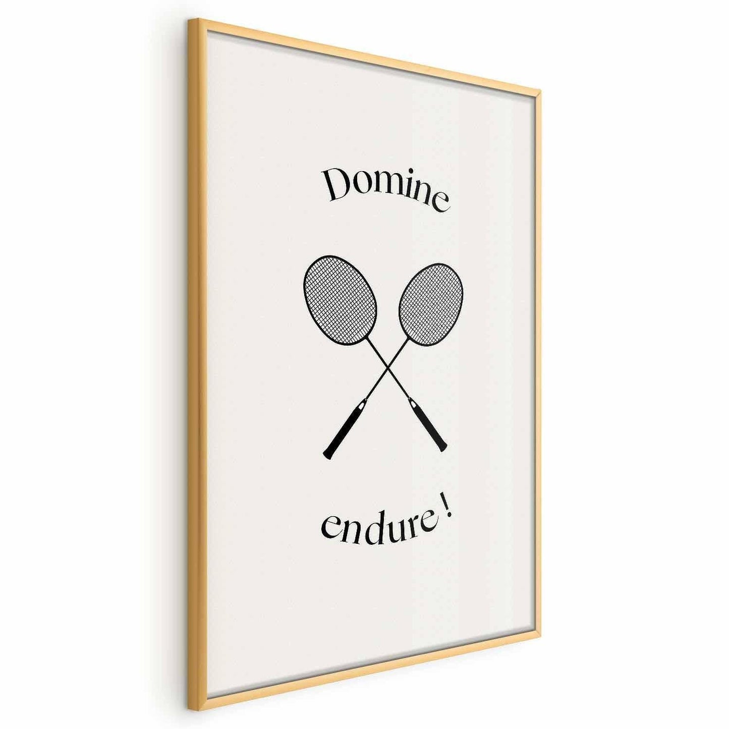 Poster - Summer Games - Badminton Rackets on a White Background Artgeist