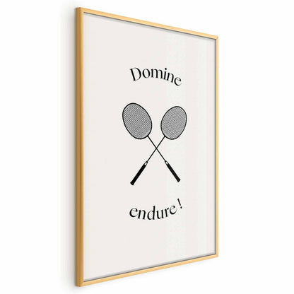 Poster - Summer Games - Badminton Rackets on a White Background Artgeist