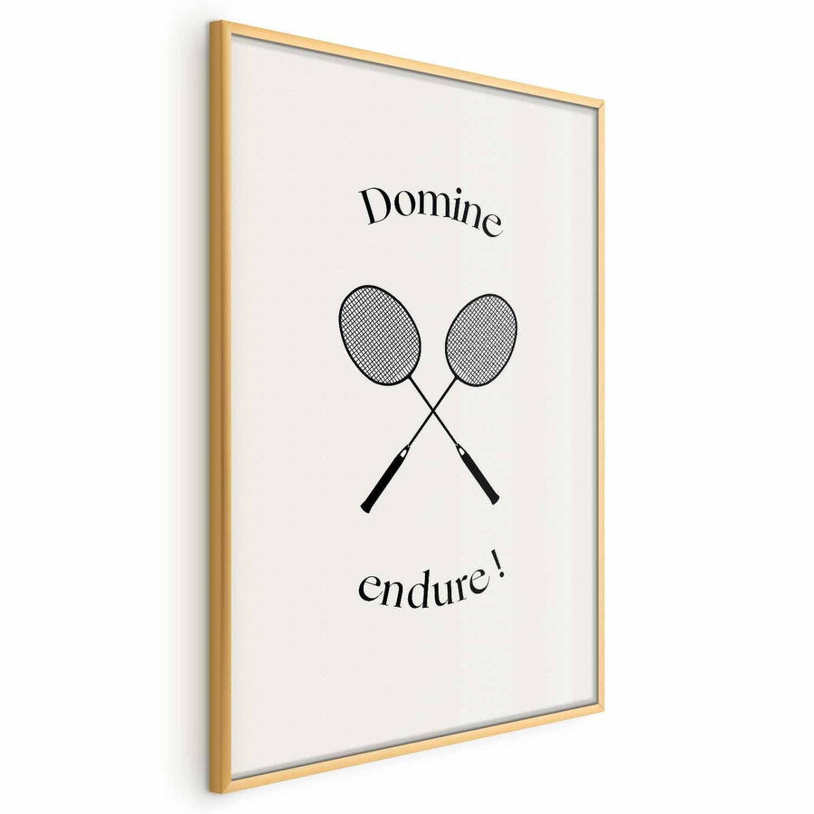 Poster - Summer Games - Badminton Rackets on a White Background Artgeist