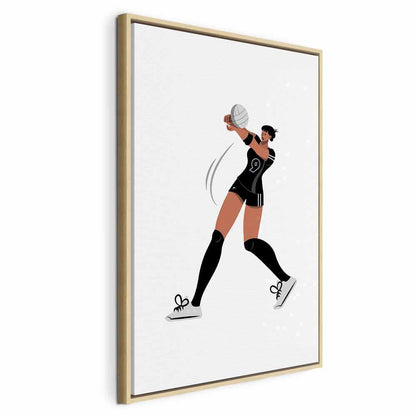 Leinwandbild - Female Volleyball Player Illustration