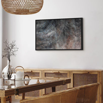 Leinwandbild - Grey Feather (1 Part) Wide