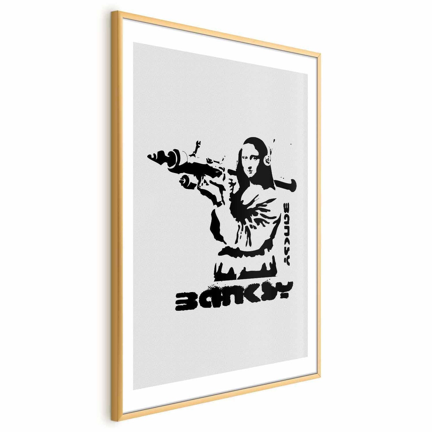 Poster - Mona Lisa with a Bazooka