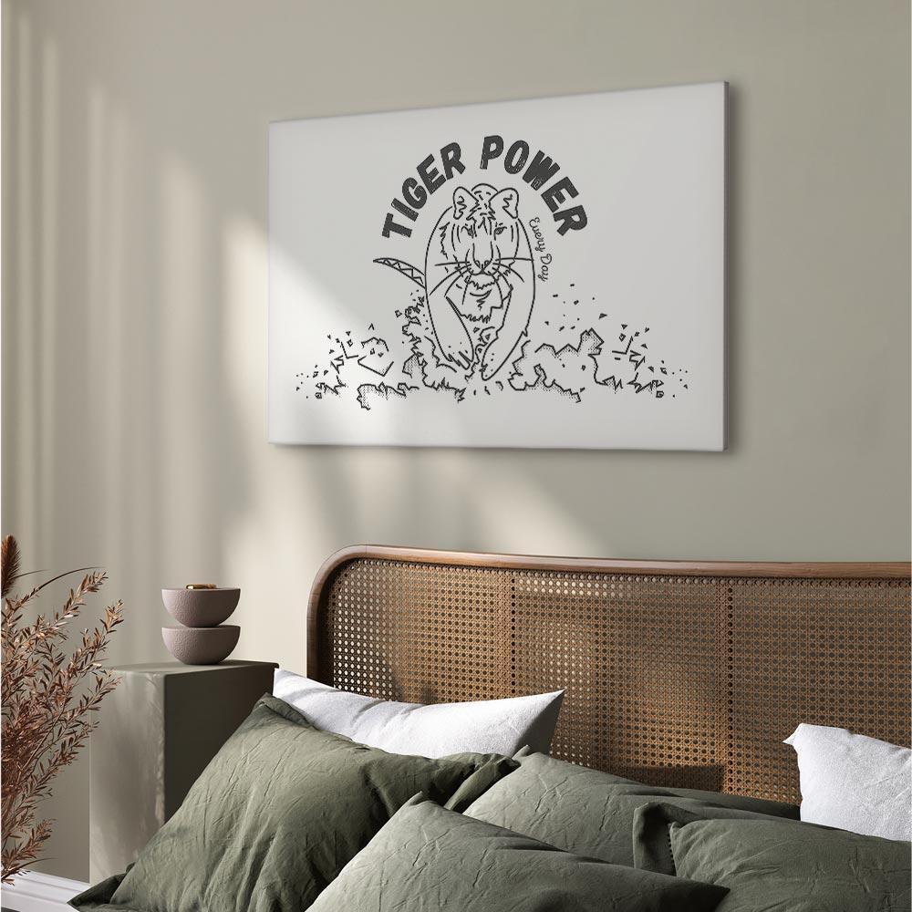 Leinwandbild - Tiger Power (1 Part) Wide