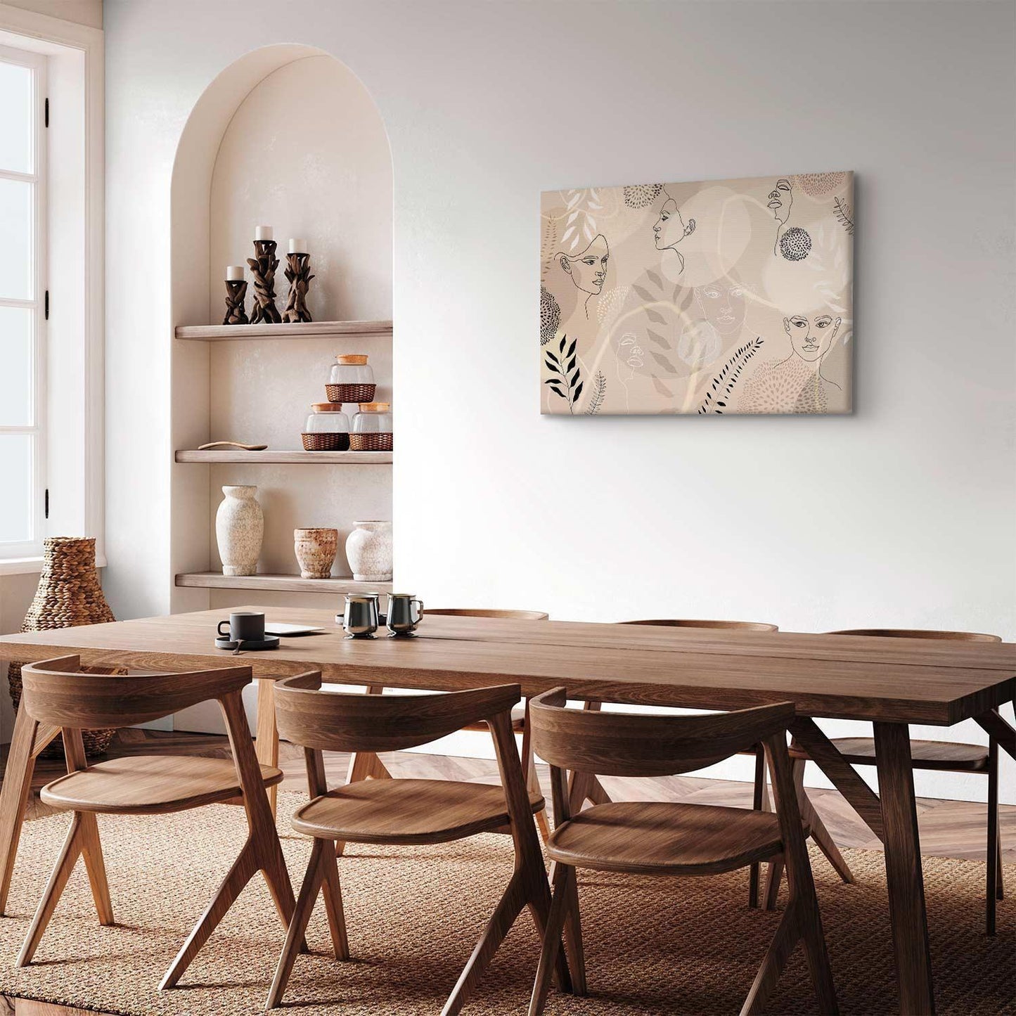 Leinwandbild - Feminine line art