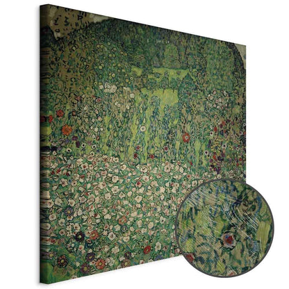 Leinwandbild - Gustav Klimt – Gartenlandschaft mit Bergkuppe