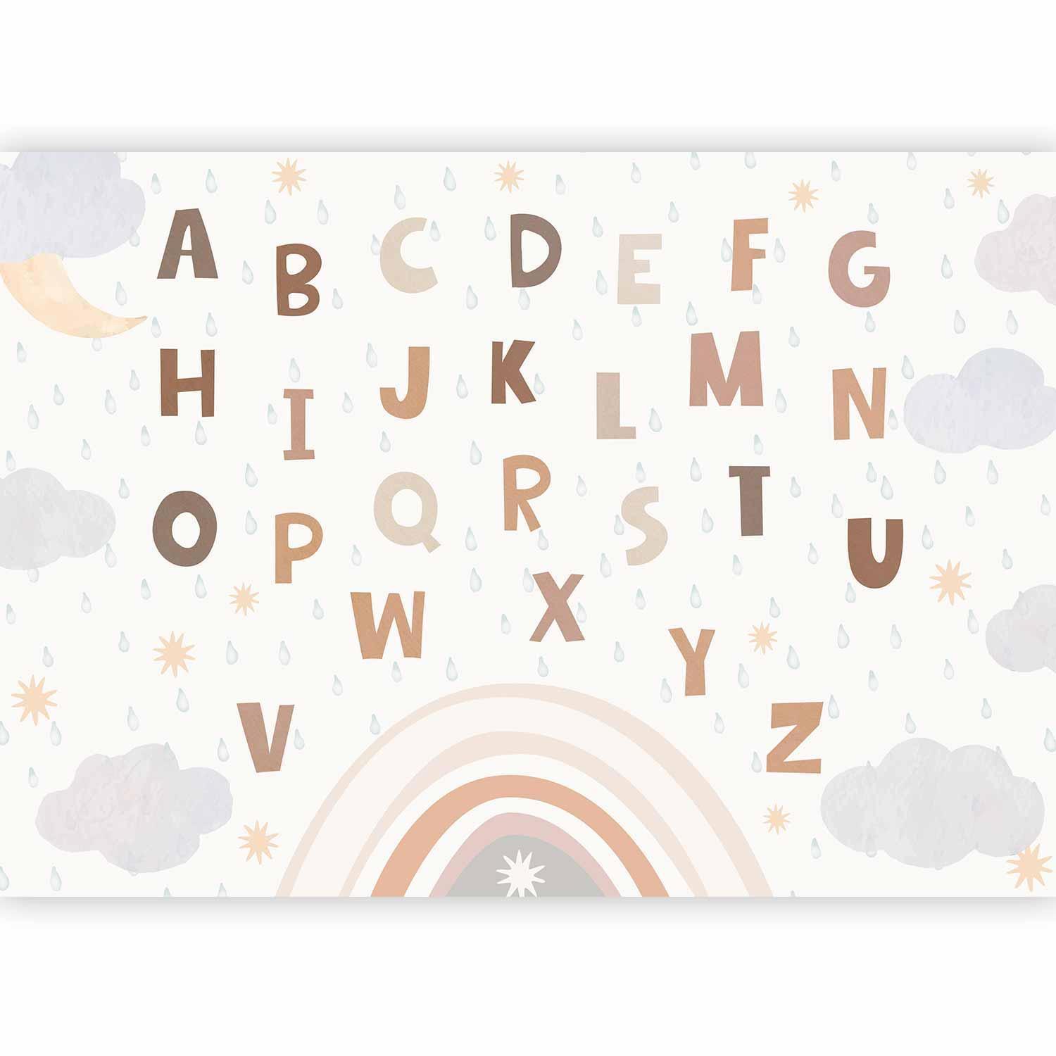 Fototapete - Letters in Soft Colours Artgeist