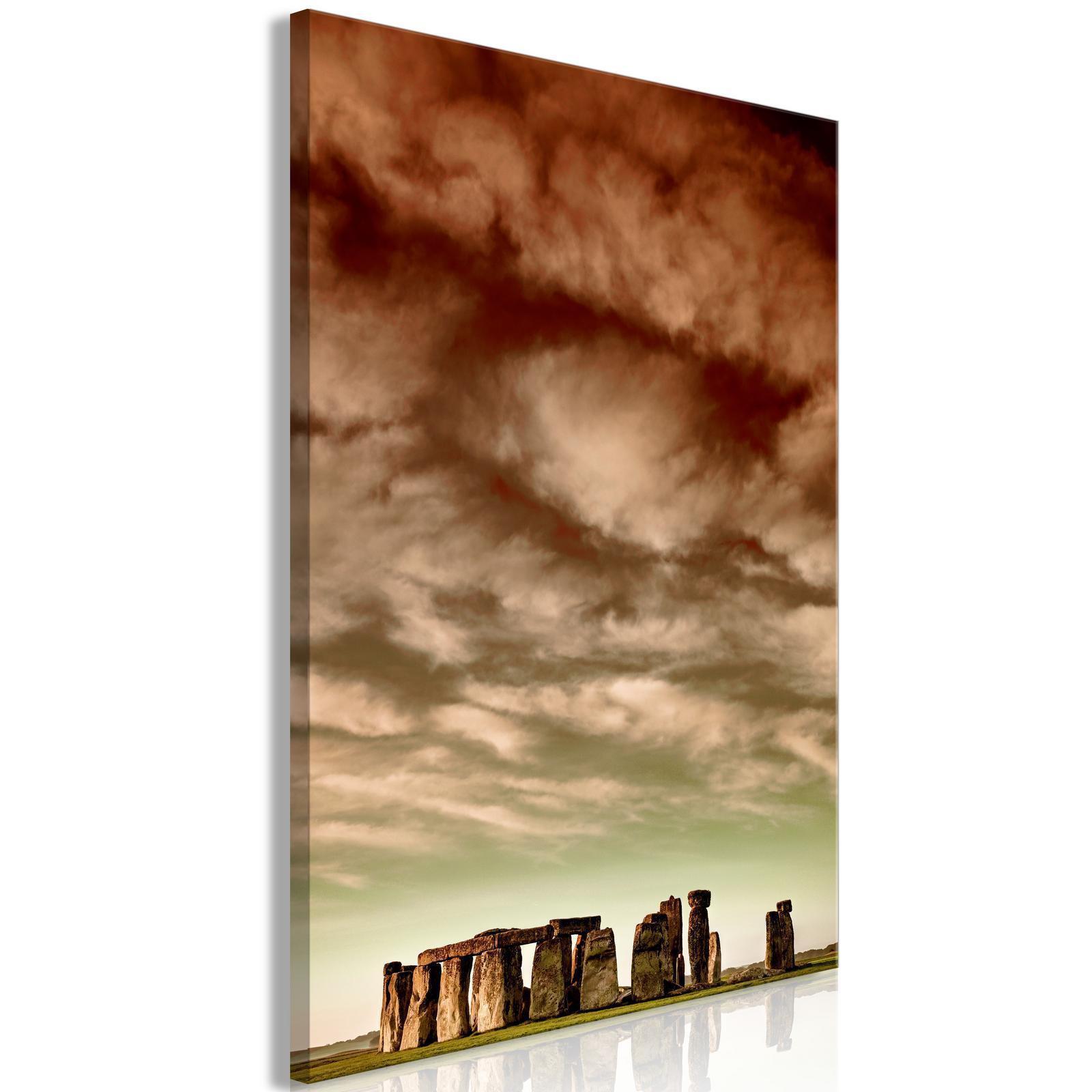 Leinwandbild - Clouds Over Stonehenge (1 Part) Vertical Artgeist