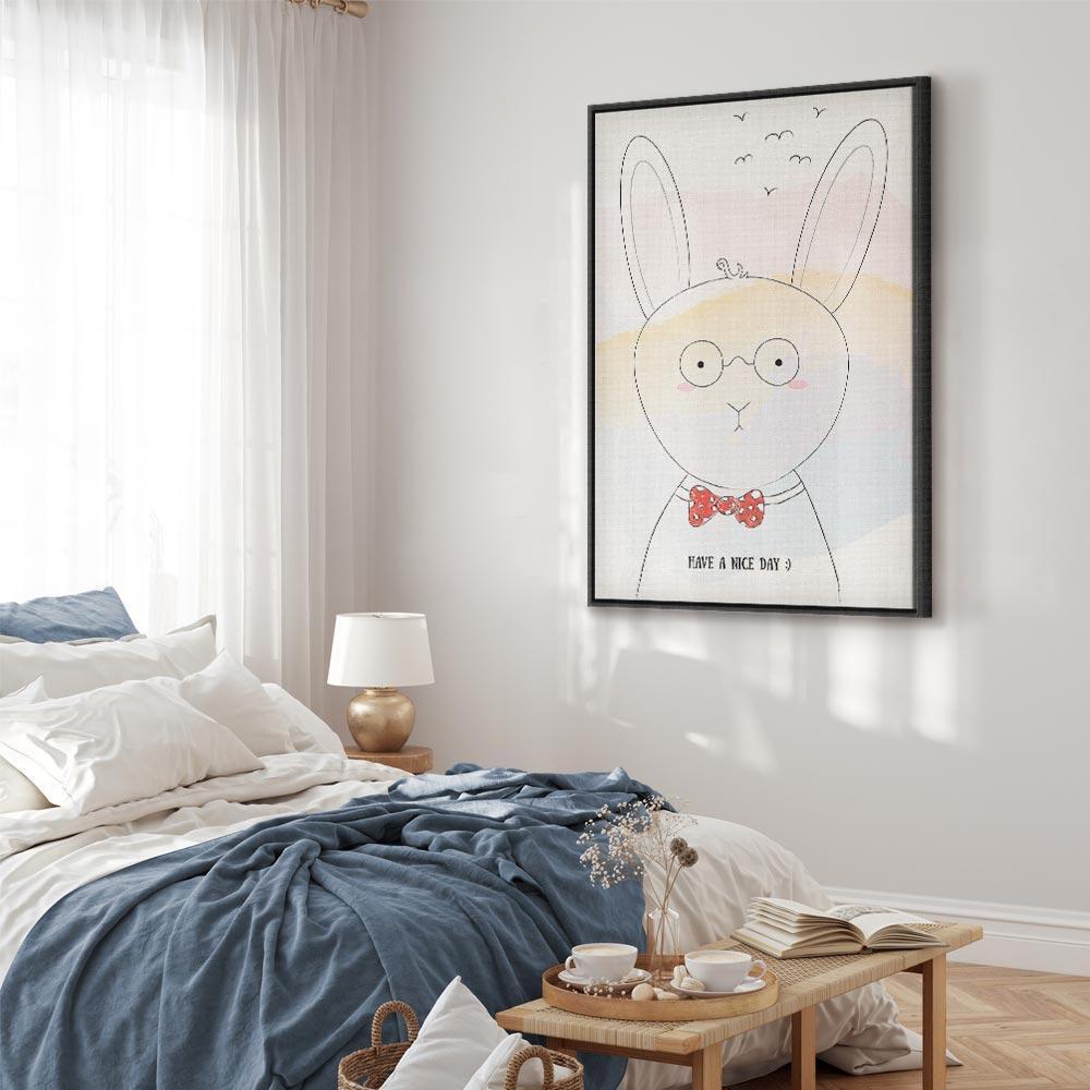 Leinwandbild - Greetings from Rabbit (1 Part) Vertical