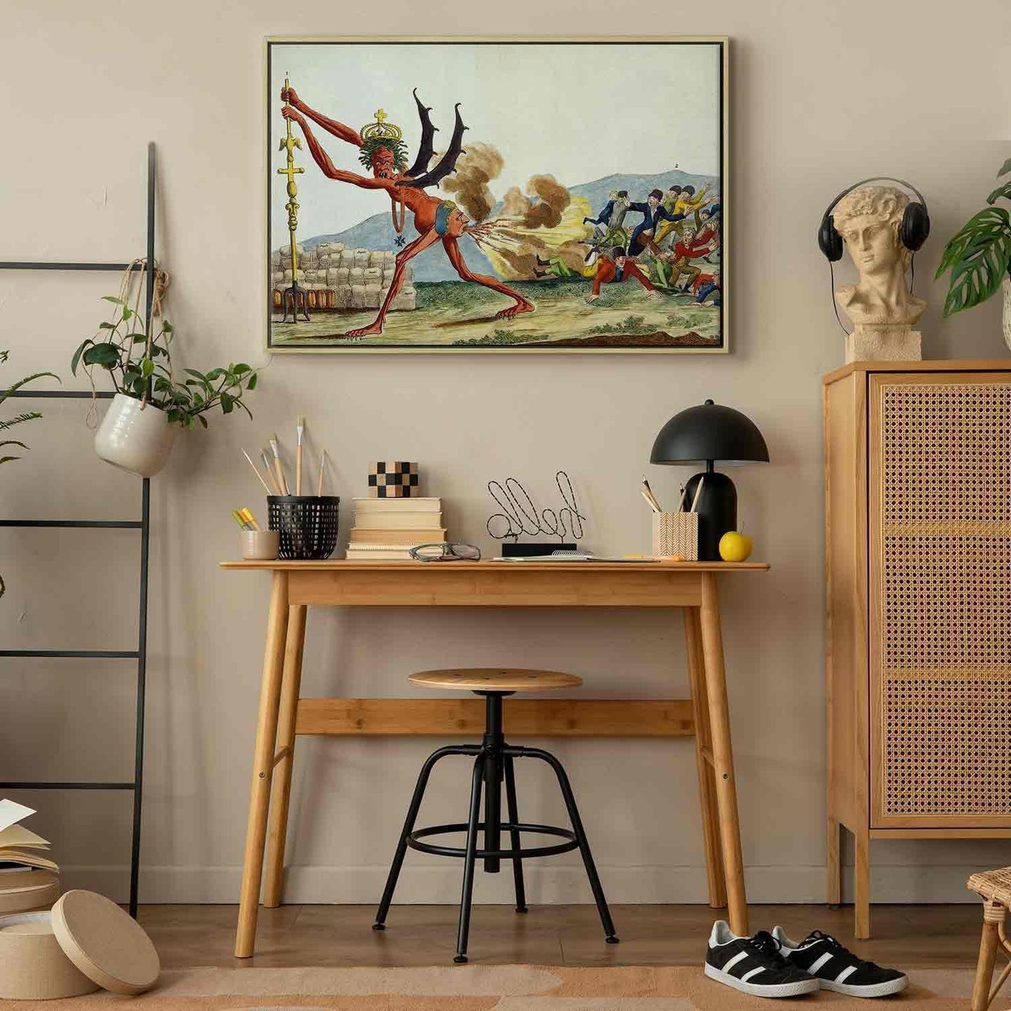 Leinwandbild - Jacques-Louis David – Caricature of the English Government