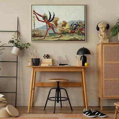 Leinwandbild - Jacques-Louis David – Caricature of the English Government