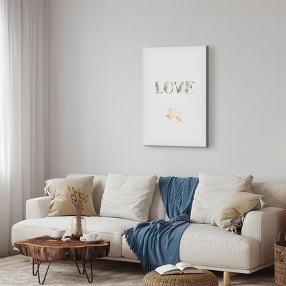 Leinwandbild - Love Is Strength (1 Part) Vertical