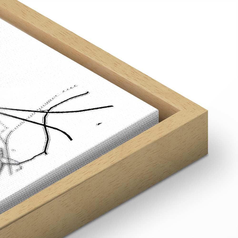 Leinwandbild - City Plan: Wroclaw (1 Part) Vertical