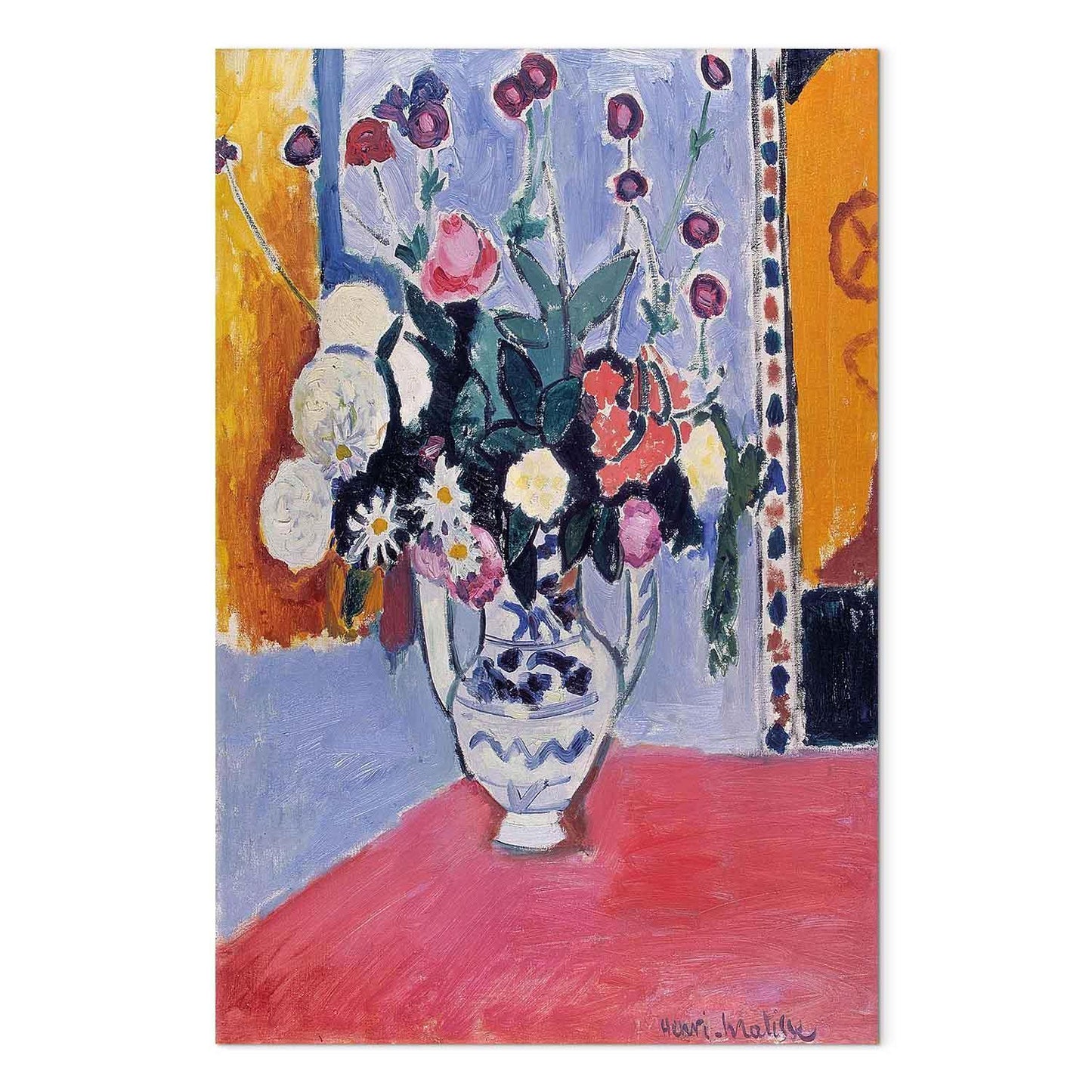 Leinwandbild - Henri Matisse – Bouquet in a Two-Handled Vase