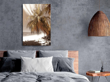Leinwandbild - Palm Shadow (1 Part) Vertical Artgeist