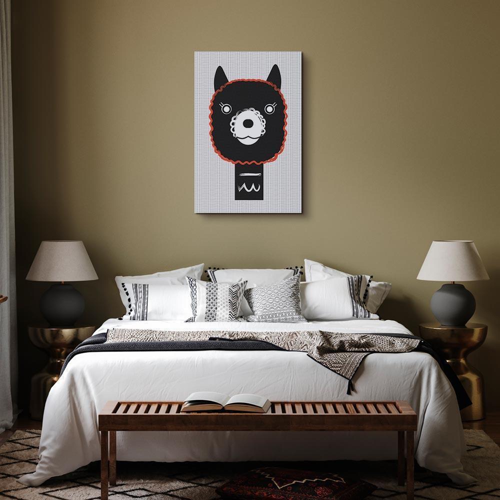 Leinwandbild - Decorative Alpaca (1 Part) Vertical