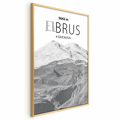 Poster - Majestic mountain peak Elbrus mountain crown mountain landscape