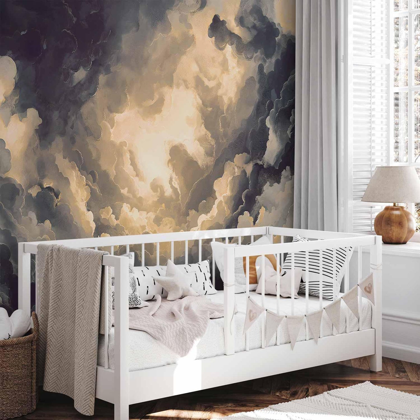 Fototapete - Epic Light Play: The Sun Battling for Dominance Over the Clouds