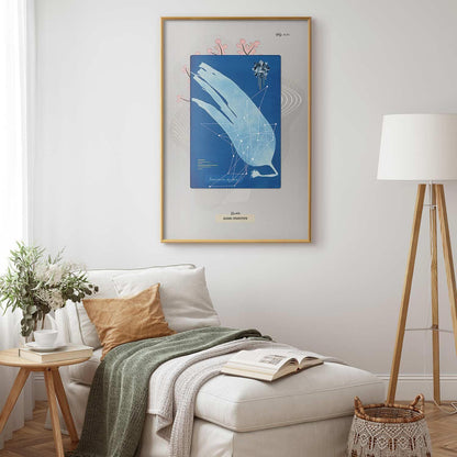 Wandposter in Beige und Grau mit Naturmotiven

