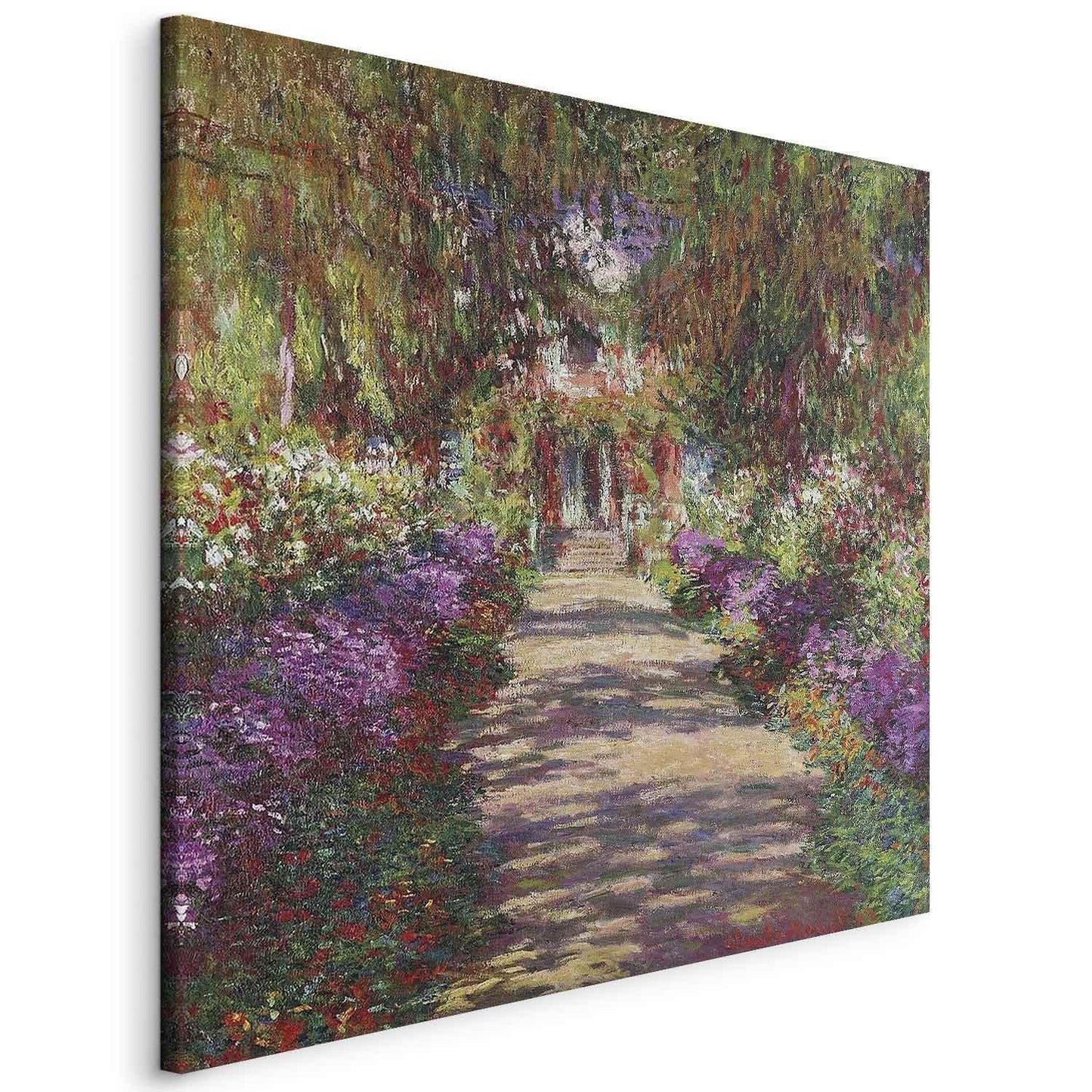 Leinwandbild - Claude Monet – A Pathway in Monet's Garden