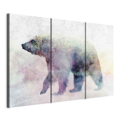 Leinwandbild - Lonely Bear (3 Parts)