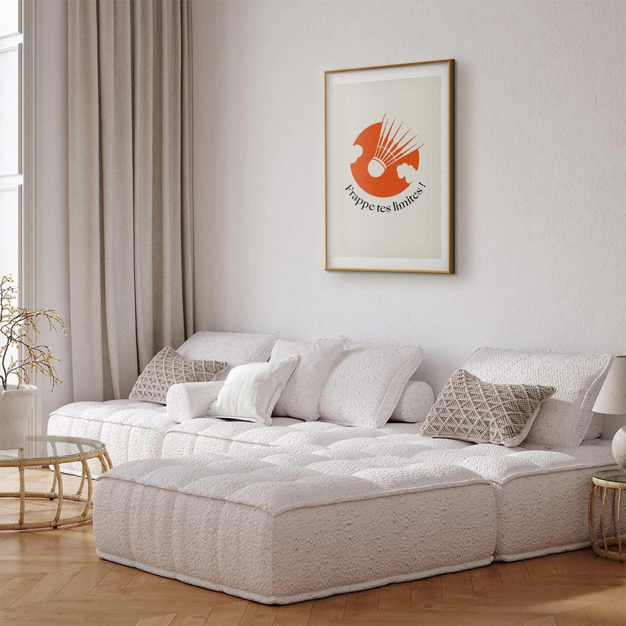 Poster - Shuttlecock Against the Orange Sun Artgeist