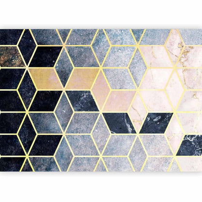 Fototapete - Blue Geometric Pattern Artgeist