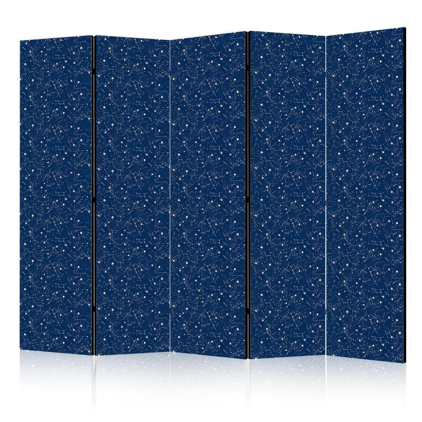 Paravent - Cosmic Inspirations - Pattern with Stars and Constellations on a Dark Background Artgeist