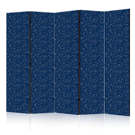 Paravent - Cosmic Inspirations - Pattern with Stars and Constellations on a Dark Background Artgeist
